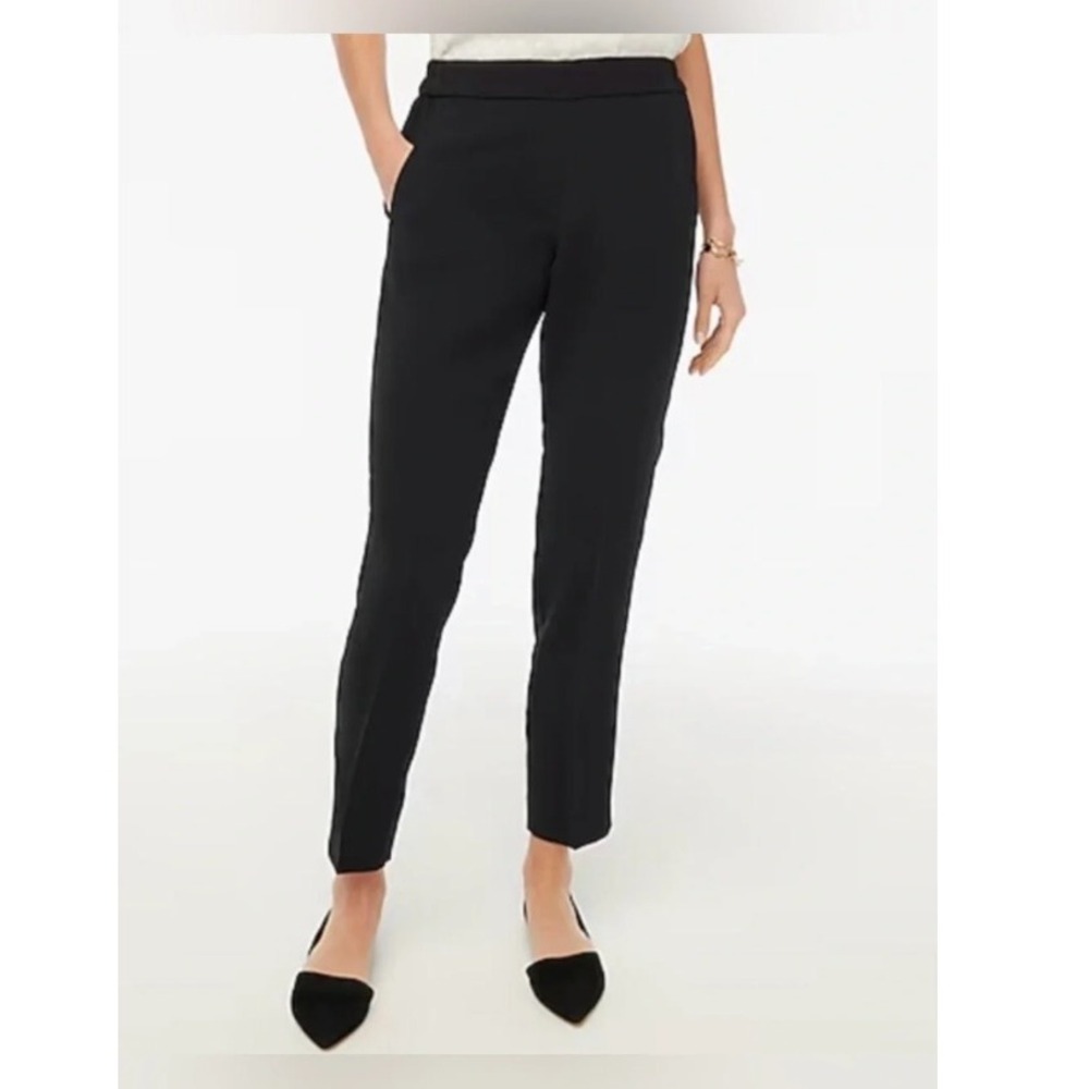 J.Crew Jamie Pant Pull On Tapered Ankle Trousers Workwear Black 10
